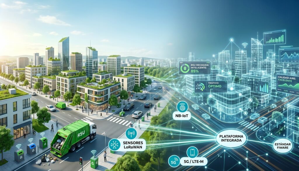 gemelos digitales iot gestion urbana
